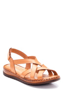 Kadın Taba Deri Comfort Sandalet | Derimod Kadın Taba Deri Comfort Sandalet | Derimod