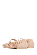 Women's Beige Buckled Jelly Ballerinas | Derimod Women's Beige Buckled Jelly Ballerinas | Derimod