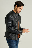 New Bosh Men's Leather Jacket | Derimod New Bosh Men's Leather Jacket | Derimod