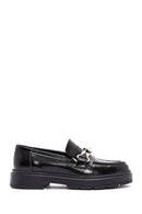 Women's Black Buckle Detailed Leather Masculine Loafer | Derimod Women's Black Buckle Detailed Leather Masculine Loafer | Derimod
