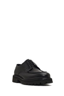 Men's Black Lace-Up Thick-Soled Leather Casual Shoe | Derimod Men's Black Lace-Up Thick-Soled Leather Casual Shoe | Derimod