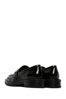 Women's Black Chain Detailed Leather Masculine Loafer | Derimod Women's Black Chain Detailed Leather Masculine Loafer | Derimod