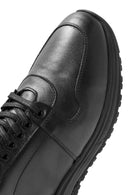 Men's Black Lace-Up Leather Casual Sneaker | Derimod Men's Black Lace-Up Leather Casual Sneaker | Derimod