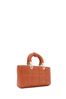 Women's Orange Long Strap Quilted Mini Handbag | Derimod Women's Orange Long Strap Quilted Mini Handbag | Derimod