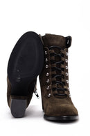 Women's Suede Lace-up Boots | Derimod Women's Suede Lace-up Boots | Derimod
