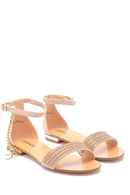 Women's Gold Chain Detailed Sandals | Derimod Women's Gold Chain Detailed Sandals | Derimod