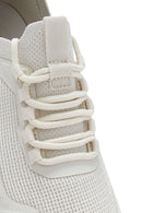 Derimod Zero Women's Cream Laced Fabric Sneakers | Derimod Derimod Zero Women's Cream Laced Fabric Sneakers | Derimod