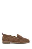 Women's Tan Suede Leather Loafer | Derimod Women's Tan Suede Leather Loafer | Derimod