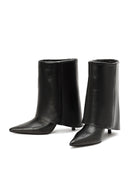 Women's Black Thin Heeled Leather Boots | Derimod Women's Black Thin Heeled Leather Boots | Derimod