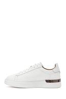 Men's White Lace-up Leather Sneaker | Derimod Men's White Lace-up Leather Sneaker | Derimod