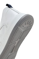 Men's White Lace-up Leather Sneaker | Derimod Men's White Lace-up Leather Sneaker | Derimod