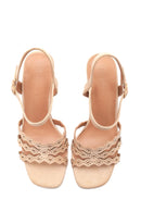 Women's Metal Detailed Heeled Sandals | Derimod Women's Metal Detailed Heeled Sandals | Derimod