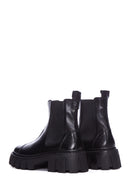 Women's Black Thick Soled Leather Chelsea Boots | Derimod Women's Black Thick Soled Leather Chelsea Boots | Derimod