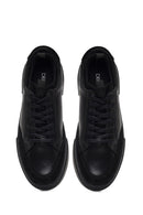 Erkek Siyah Bağcıklı Kalın Tabanlı Deri Sneaker | Derimod Erkek Siyah Bağcıklı Kalın Tabanlı Deri Sneaker | Derimod