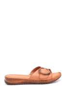 Women's Comfort Casual Leather Slippers | Derimod Women's Comfort Casual Leather Slippers | Derimod