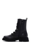 Women's Black Leather Zippered Boots | Derimod Women's Black Leather Zippered Boots | Derimod