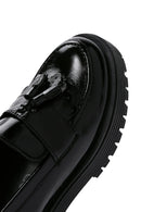 Kadın Siyah Püsküllü Deri Maskülen Loafer | Derimod Kadın Siyah Püsküllü Deri Maskülen Loafer | Derimod