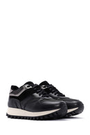 Women's Black Thick Soled Leather Sneaker | Derimod Women's Black Thick Soled Leather Sneaker | Derimod