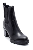 Women's Leather Chelsea Heeled Boots | Derimod Women's Leather Chelsea Heeled Boots | Derimod