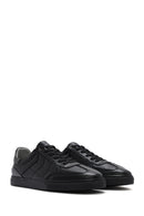 Erkek Siyah Bağcıklı Deri Sneaker | Derimod Erkek Siyah Bağcıklı Deri Sneaker | Derimod