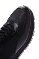 Men's Black Leather Casual Sneaker | Derimod Men's Black Leather Casual Sneaker | Derimod