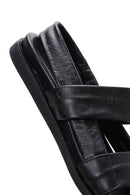 Women's Black Leather Sandals | Derimod Women's Black Leather Sandals | Derimod