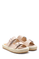 Women's Straw Detailed Slippers | Derimod Women's Straw Detailed Slippers | Derimod