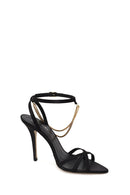 Woman Black Ankle-Strap Buckled High Thin-Heel Sandal | Derimod Woman Black Ankle-Strap Buckled High Thin-Heel Sandal | Derimod