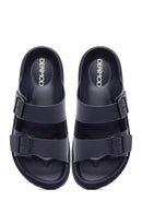Men's Navy Blue Slippers | Derimod Men's Navy Blue Slippers | Derimod