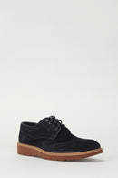 Men's Navy Blue Suede Leather Shoes | Derimod Men's Navy Blue Suede Leather Shoes | Derimod
