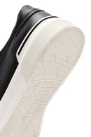 Erkek Siyah Bağcıklı Deri Sneaker | Derimod Erkek Siyah Bağcıklı Deri Sneaker | Derimod