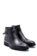 Men's Leather Buckle Detailed Casual Boots | Derimod Men's Leather Buckle Detailed Casual Boots | Derimod