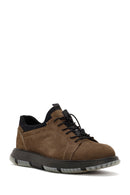 Men's Mink Lace-Up Nubuck Leather Casual Shoes | Derimod Men's Mink Lace-Up Nubuck Leather Casual Shoes | Derimod