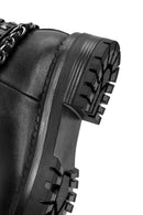 Women's Black Zippered Leather Boots | Derimod Women's Black Zippered Leather Boots | Derimod