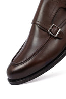 Men's Brown Double Buckle Leather Classic Shoes | Derimod Men's Brown Double Buckle Leather Classic Shoes | Derimod