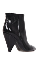 Women's Patent Leather Heeled Boots | Derimod Women's Patent Leather Heeled Boots | Derimod