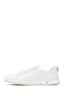 Male White Lace-Up Leather Sneaker | Derimod Male White Lace-Up Leather Sneaker | Derimod