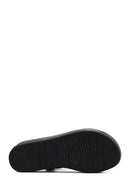 Women's Black Thick Soled Stoned Sandals | Derimod Women's Black Thick Soled Stoned Sandals | Derimod