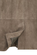Rodrygo Men's Mink Blazer Suede Leather Jacket | Derimod Rodrygo Men's Mink Blazer Suede Leather Jacket | Derimod
