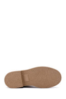 Women's Brown Suede Leather Zippered Flat Boots | Derimod Women's Brown Suede Leather Zippered Flat Boots | Derimod