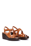 Women's Leather Wedge Heel Comfort Sandals | Derimod Women's Leather Wedge Heel Comfort Sandals | Derimod