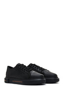 Erkek Siyah Deri Kalın Tabanlı Sneaker | Derimod Erkek Siyah Deri Kalın Tabanlı Sneaker | Derimod