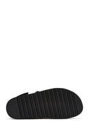 Women's Black Strappy Straw Sandals | Derimod Women's Black Strappy Straw Sandals | Derimod