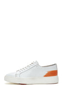 Men's White Leather Sneaker | Derimod Men's White Leather Sneaker | Derimod