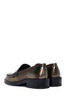 Kadın Altın Deri Casual Loafer | Derimod Kadın Altın Deri Casual Loafer | Derimod