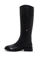 Geox Women's Black Tormalina Zippered Leather Heeled Boots | Derimod Geox Women's Black Tormalina Zippered Leather Heeled Boots | Derimod