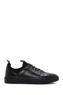 Men's Black Lace-up Leather Sneaker | Derimod Men's Black Lace-up Leather Sneaker | Derimod