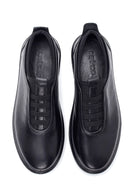 Men's Black Leather Sneaker | Derimod Men's Black Leather Sneaker | Derimod