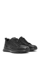 Men's Black Lace-Up Nubuck Leather Sneakers | Derimod Men's Black Lace-Up Nubuck Leather Sneakers | Derimod
