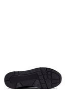 Kadın Siyah Bağcıklı Kalın Tabanlı Deri Sneaker | Derimod Kadın Siyah Bağcıklı Kalın Tabanlı Deri Sneaker | Derimod